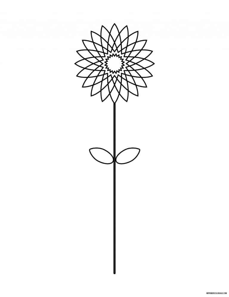coloriage de fleur 1 - dessin gratuit &agrave; imprimer