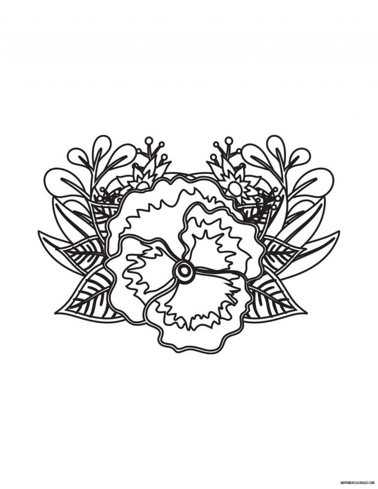 coloriage de fleur 11 - dessin gratuit &agrave; imprimer