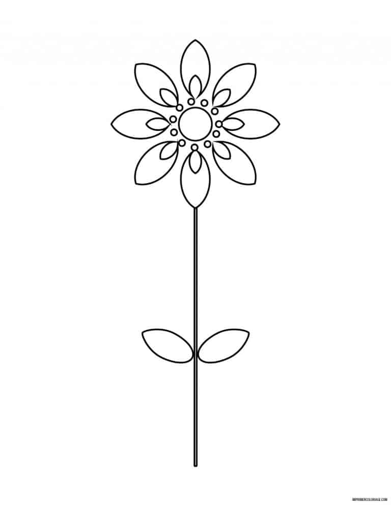 coloriage de fleur 2 - dessin gratuit &agrave; imprimer