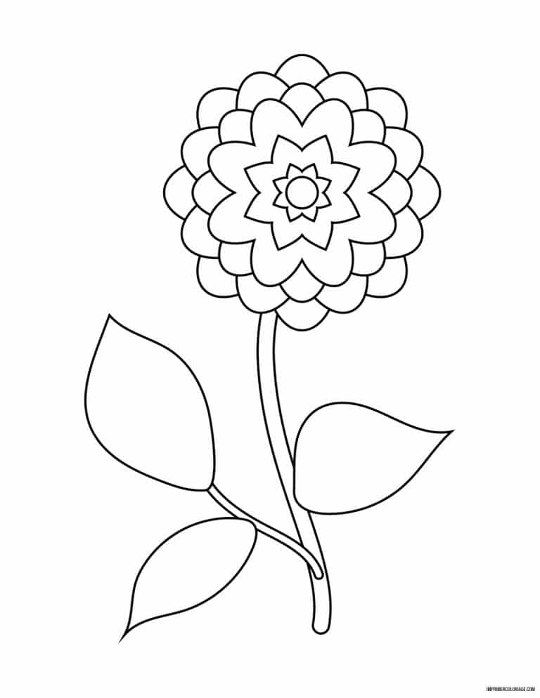 coloriage de fleur 23 - dessin gratuit &agrave; imprimer