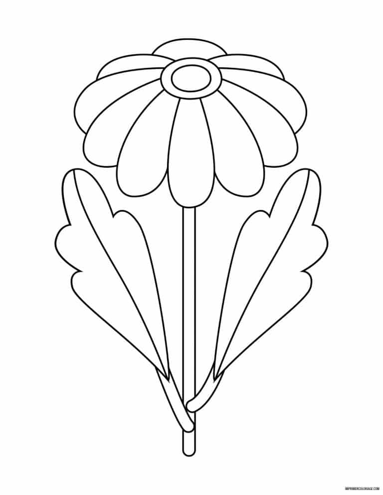 coloriage de fleur 45 - dessin gratuit &agrave; imprimer