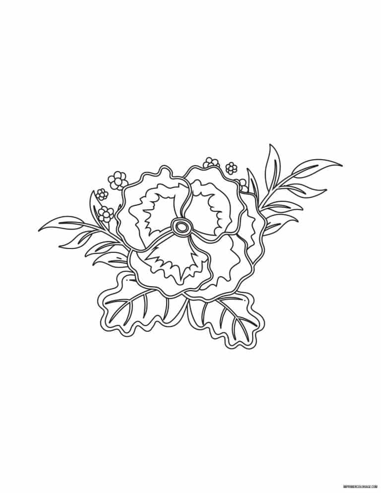 coloriage de fleur 8 - dessin gratuit &agrave; imprimer