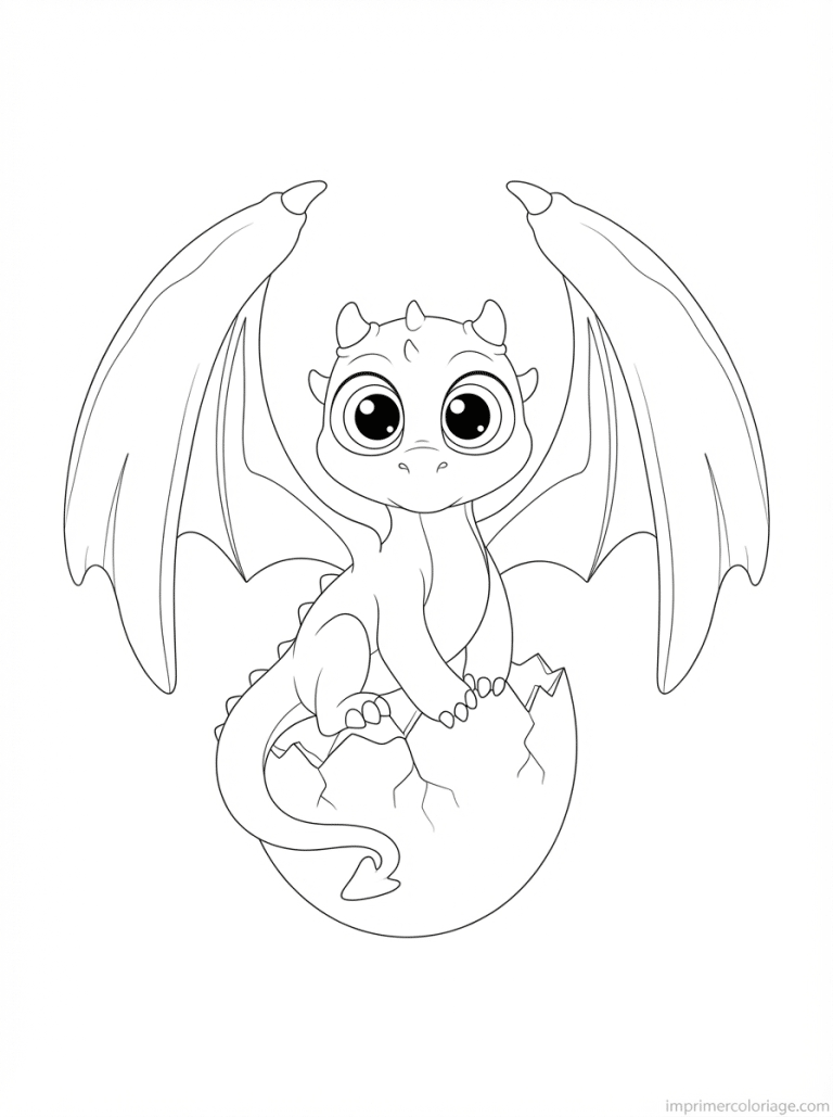 coloriage dragon bebe oeuf ailes - dessin gratuit &agrave; imprimer