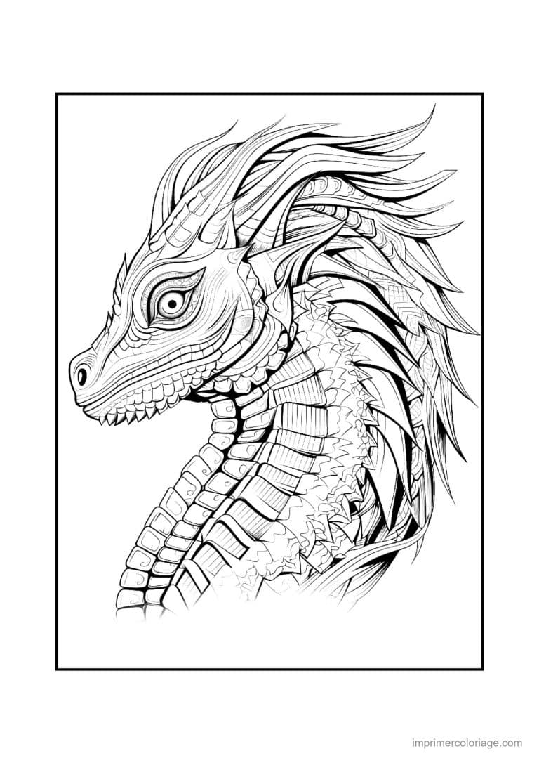coloriage dragon mandala 01 - dessin gratuit &agrave; imprimer