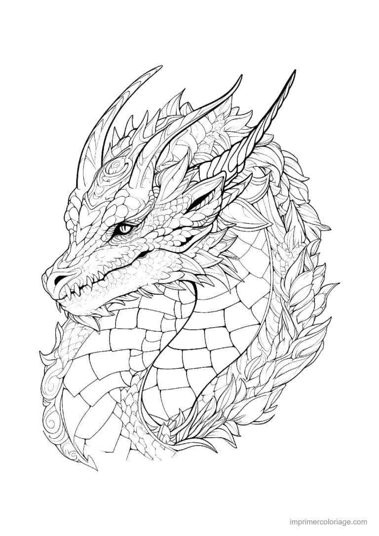coloriage dragon mandala 03 - dessin gratuit &agrave; imprimer