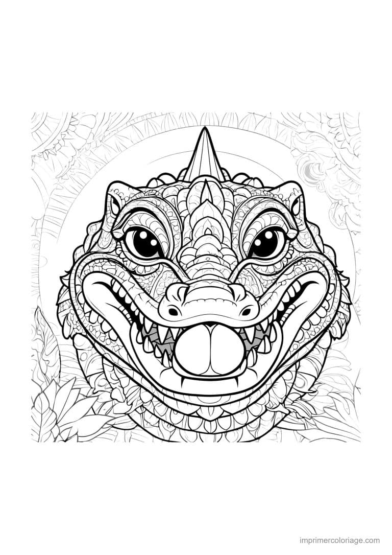 coloriage dragon mandala 12 - dessin gratuit &agrave; imprimer
