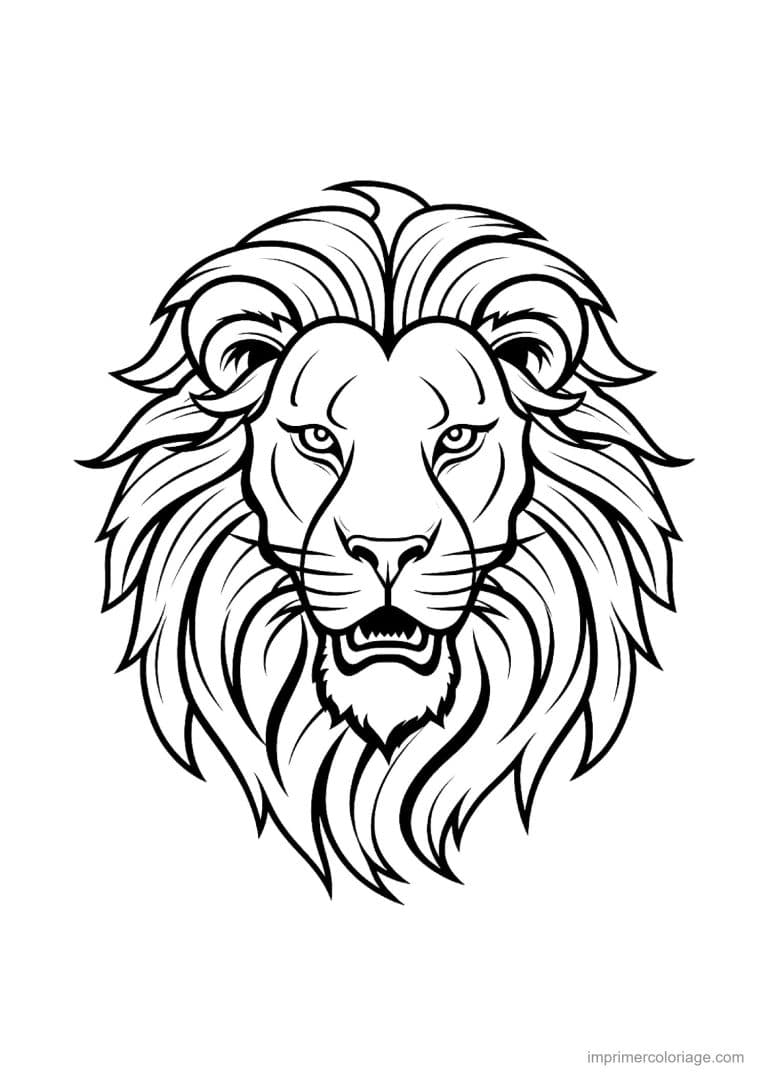 coloriage lion mandala 17 - dessin gratuit &agrave; imprimer