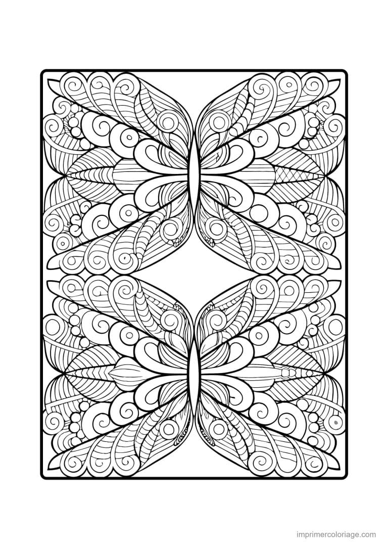 coloriage papillon mandala 01 - dessin gratuit &agrave; imprimer