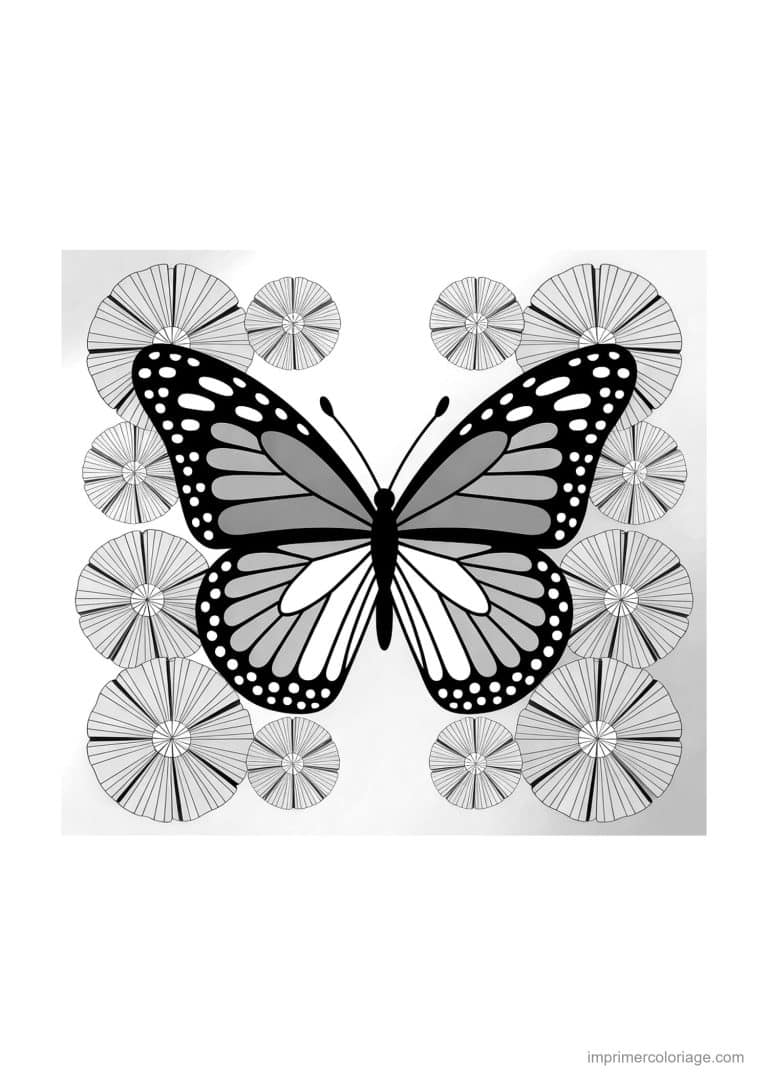 coloriage papillon mandala 05 - dessin gratuit &agrave; imprimer