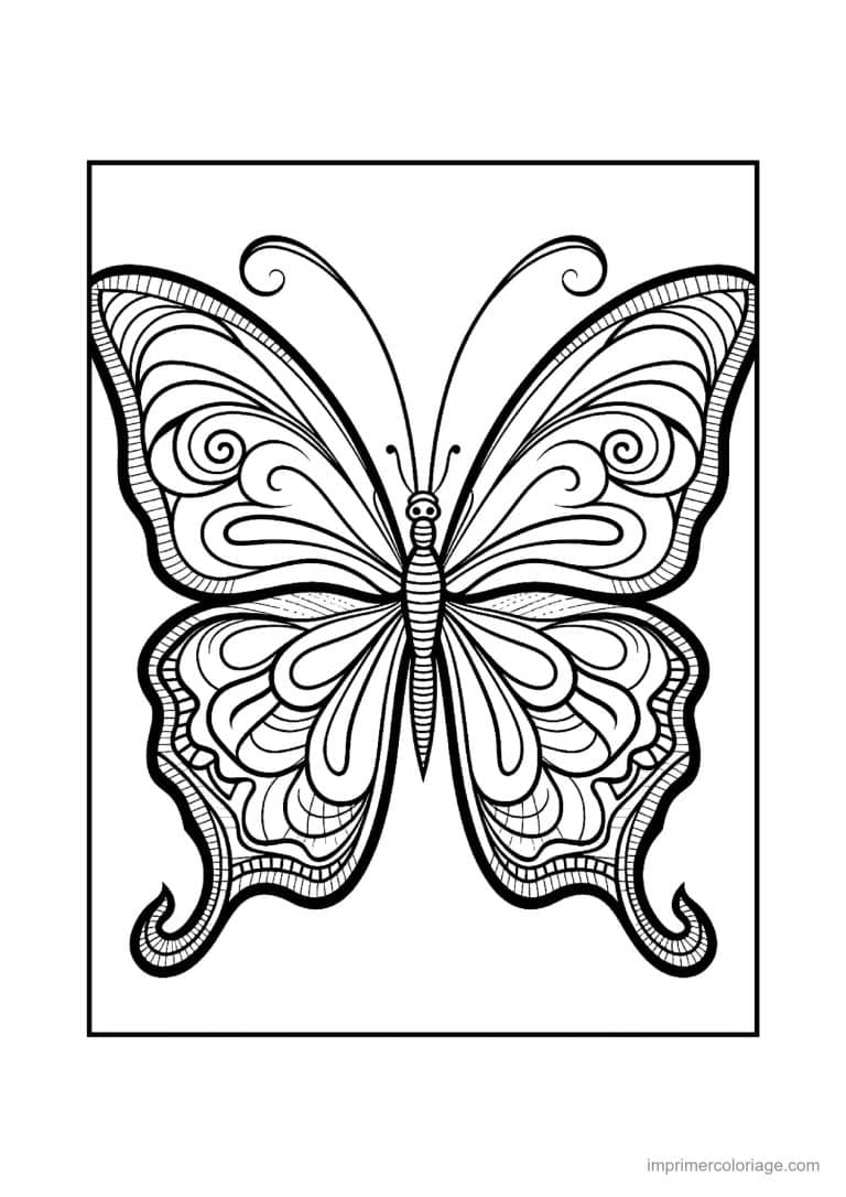 coloriage papillon mandala 09 - dessin gratuit &agrave; imprimer