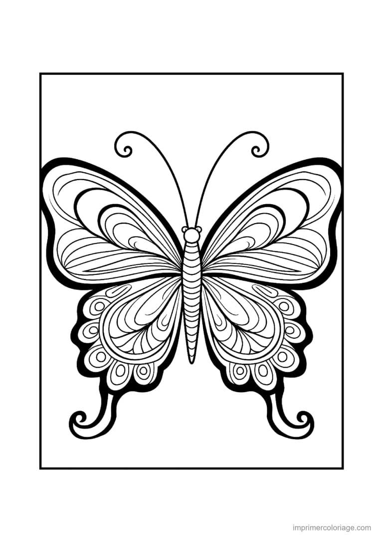 coloriage papillon mandala 11 - dessin gratuit &agrave; imprimer