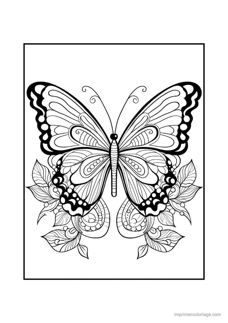 coloriage papillon mandala 13 - dessin gratuit &agrave; imprimer
