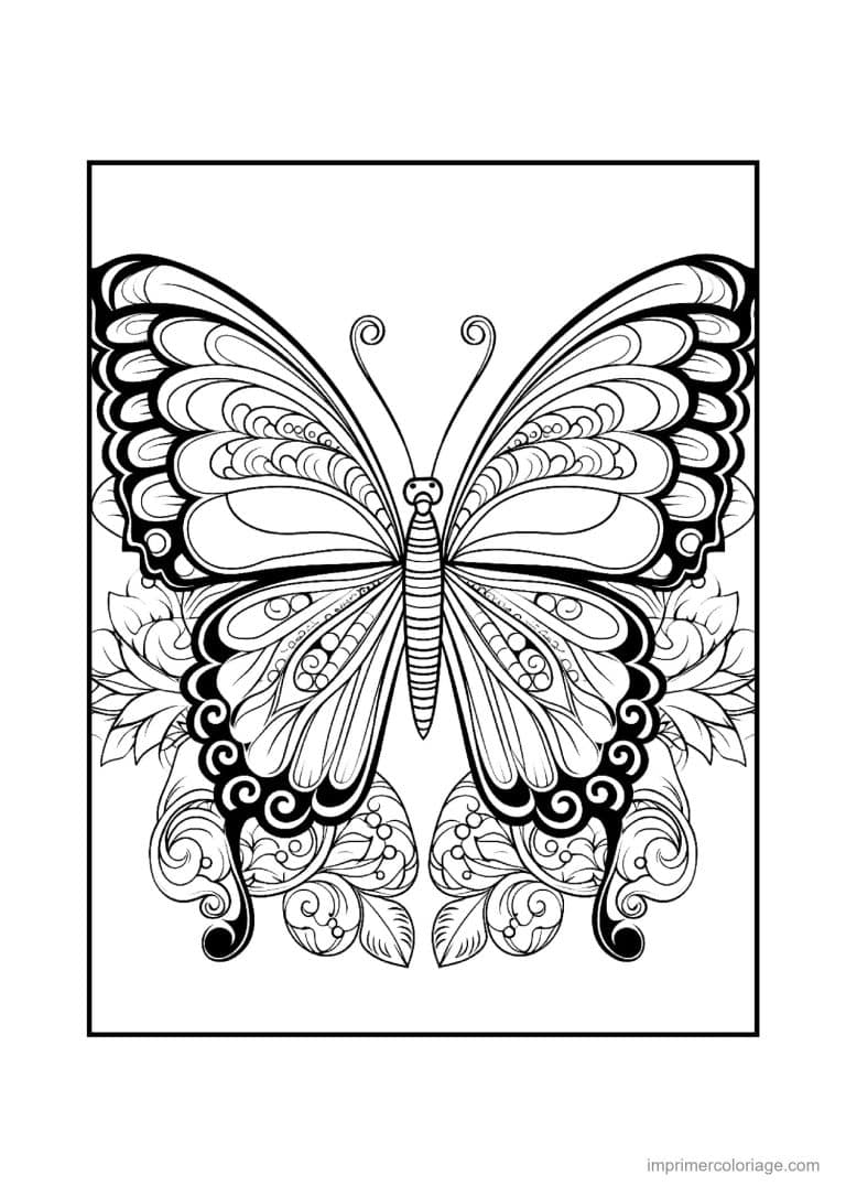 coloriage papillon mandala 20 - dessin gratuit &agrave; imprimer