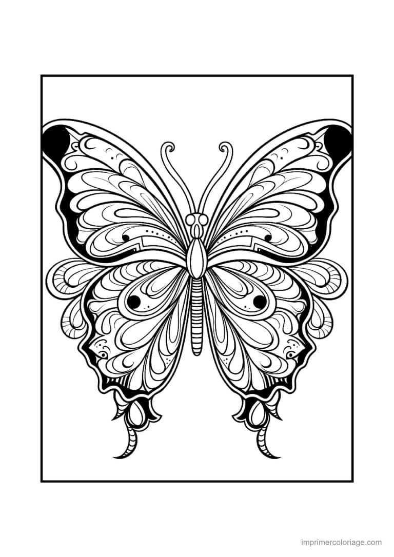 coloriage papillon mandala 25 - dessin gratuit &agrave; imprimer