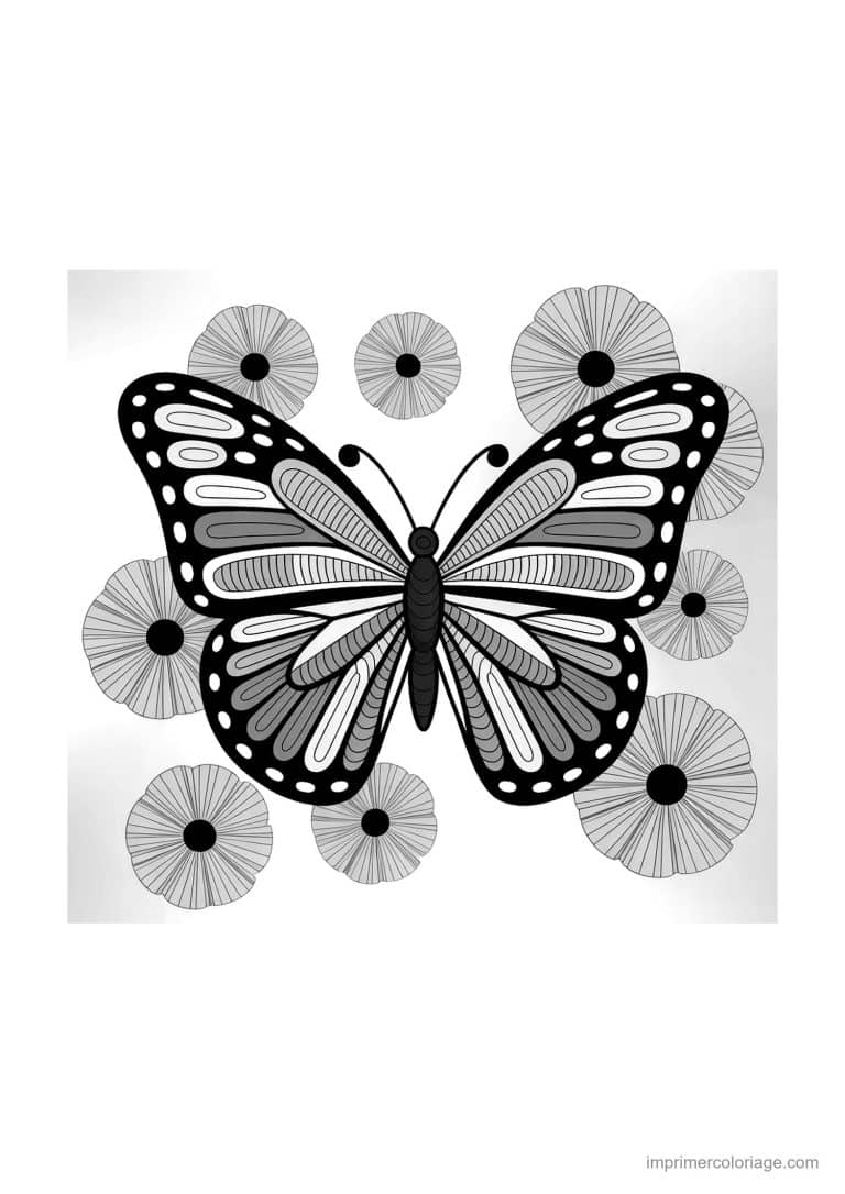 coloriage papillon mandala 26 - dessin gratuit &agrave; imprimer