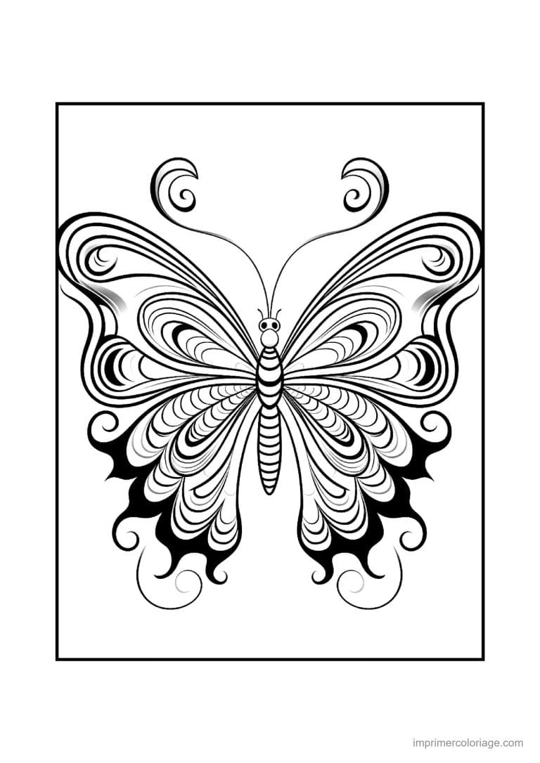 coloriage papillon mandala 27 - dessin gratuit &agrave; imprimer