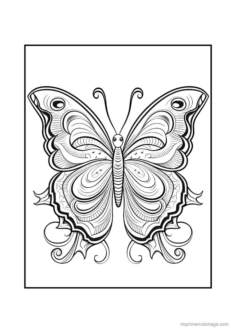 coloriage papillon mandala 29 - dessin gratuit &agrave; imprimer