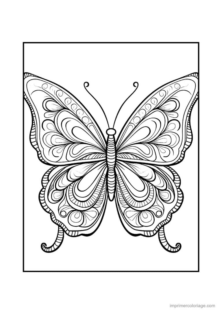 coloriage papillon mandala 32 - dessin gratuit &agrave; imprimer