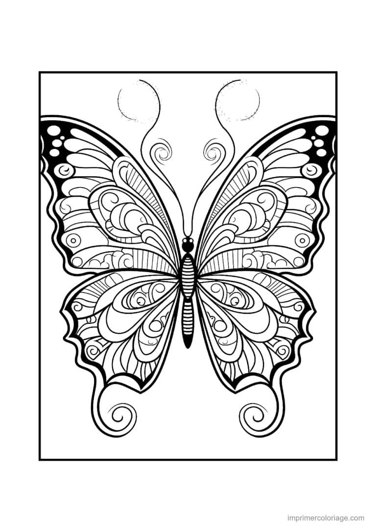 coloriage papillon mandala 34 - dessin gratuit &agrave; imprimer
