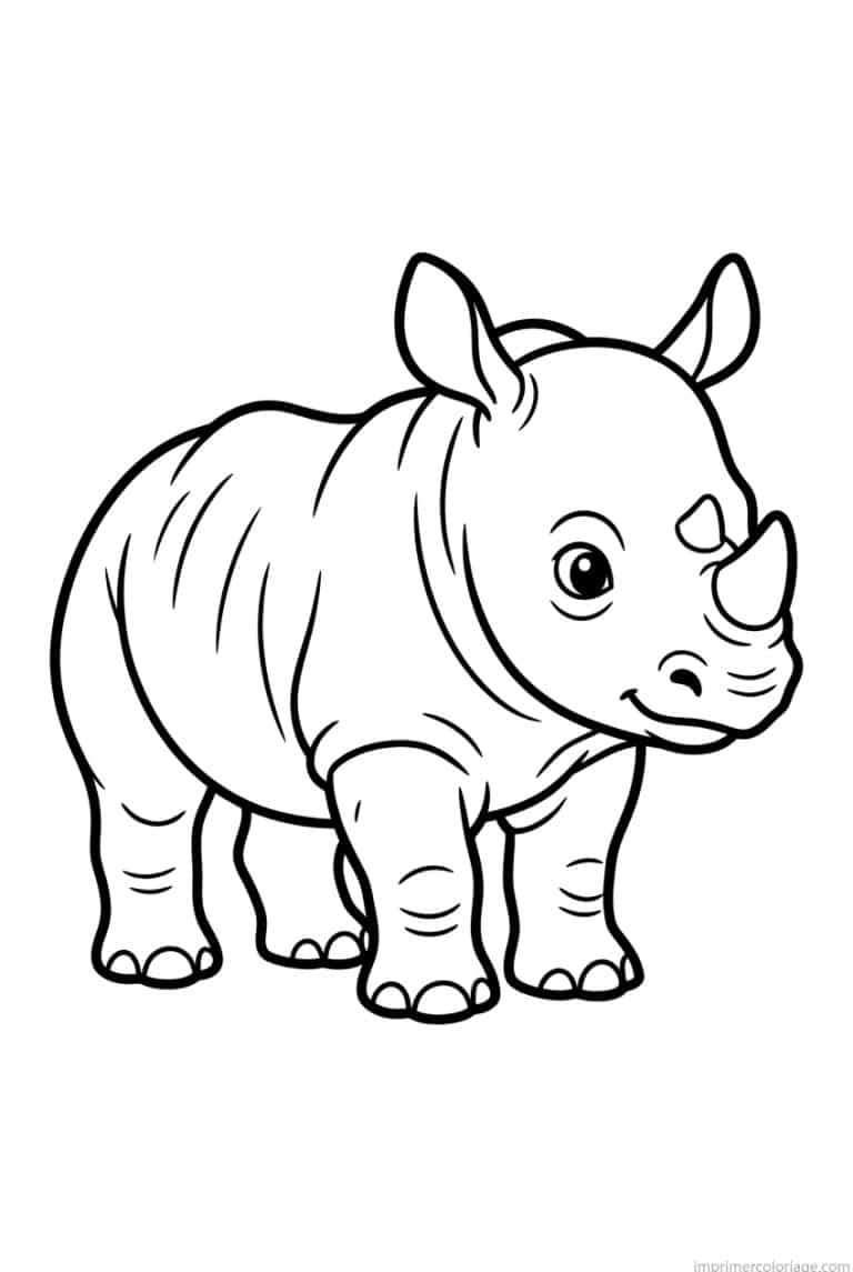 coloriage rhinoceros bebe corne stub à imprimer coloriage rhinoceros bebe corne stub - dessin gratuit à imprimer