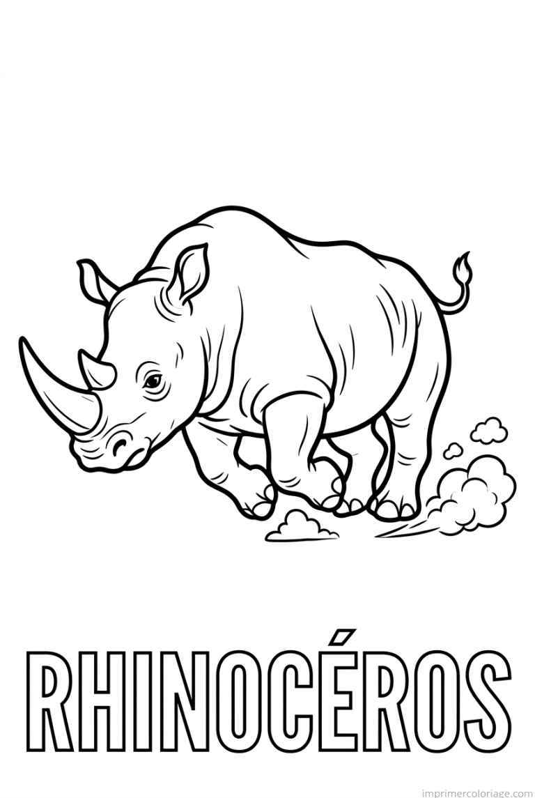 coloriage rhinoceros titre bas à imprimer coloriage rhinoceros titre bas - dessin gratuit à imprimer