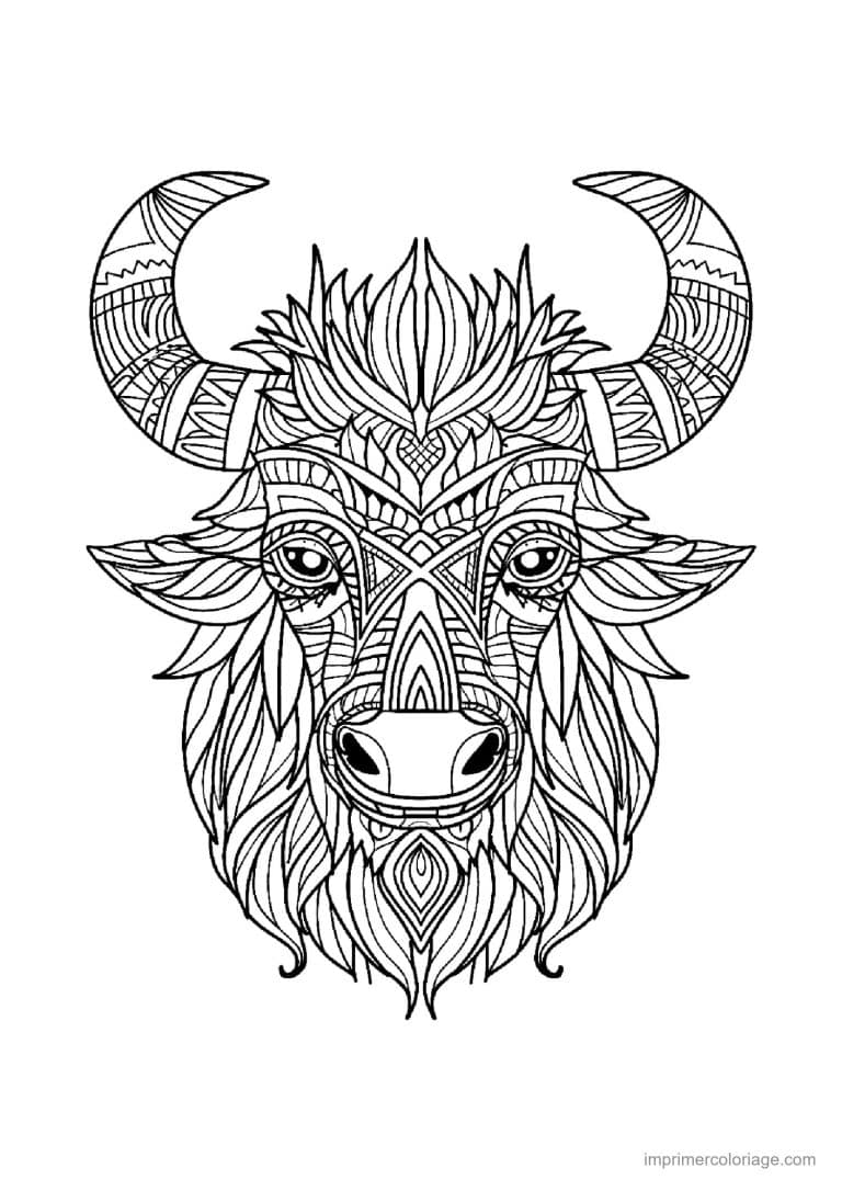 coloriage vache mandala 02 - dessin gratuit &agrave; imprimer