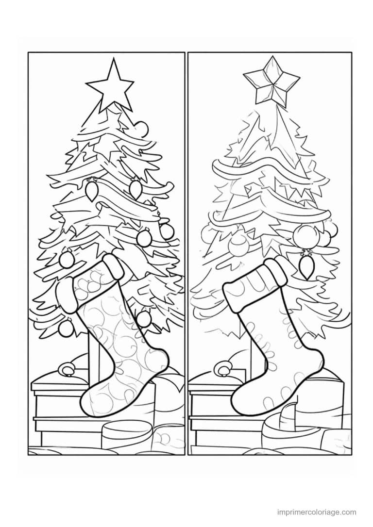 coloriage chaussette de noel 01 - dessin gratuit &agrave; imprimer