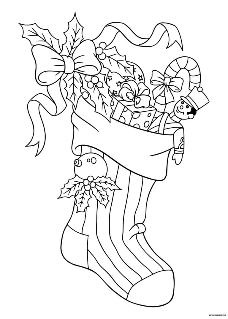 chaussettes noel coloriage - dessin gratuit &agrave; imprimer