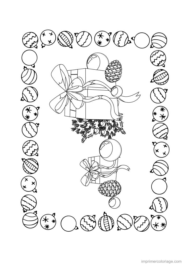 coloriage cadeaux de noel 01 - dessin gratuit &agrave; imprimer