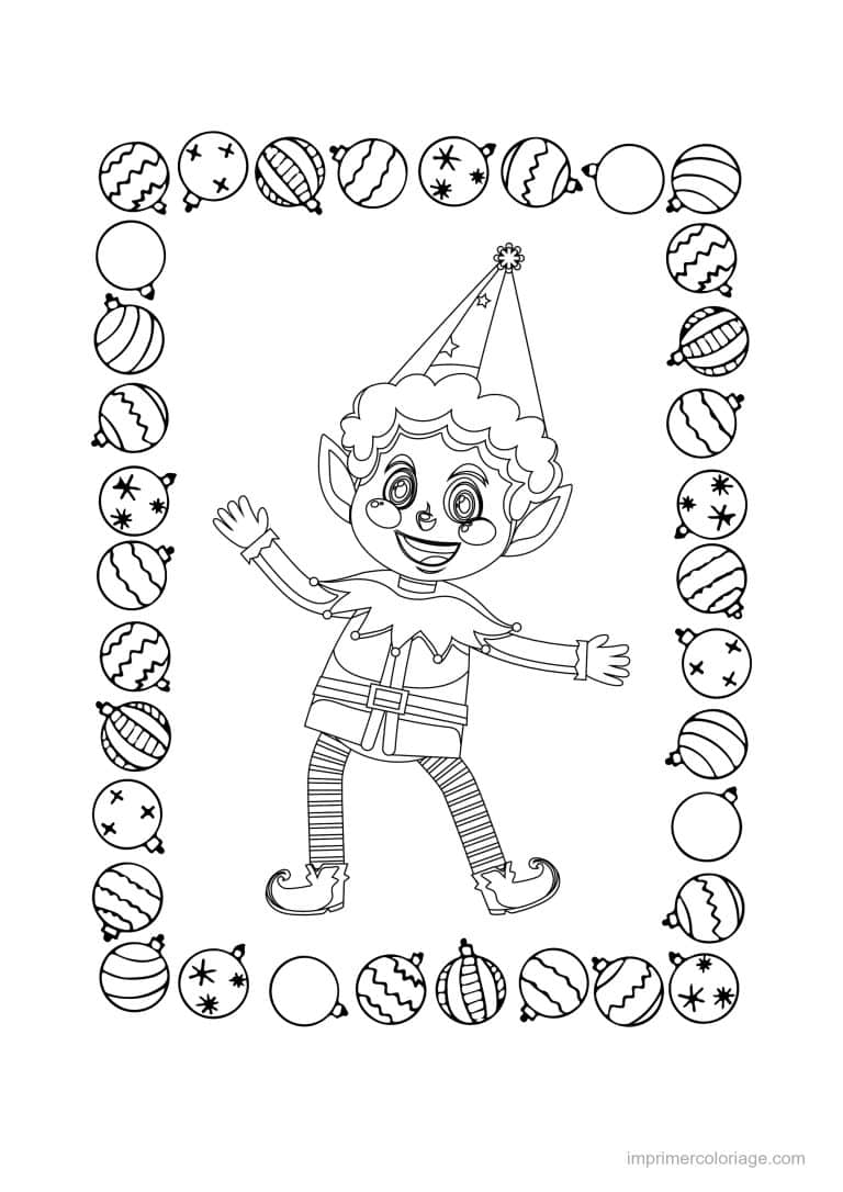 coloriage lutin de noel 01 - dessin gratuit &agrave; imprimer