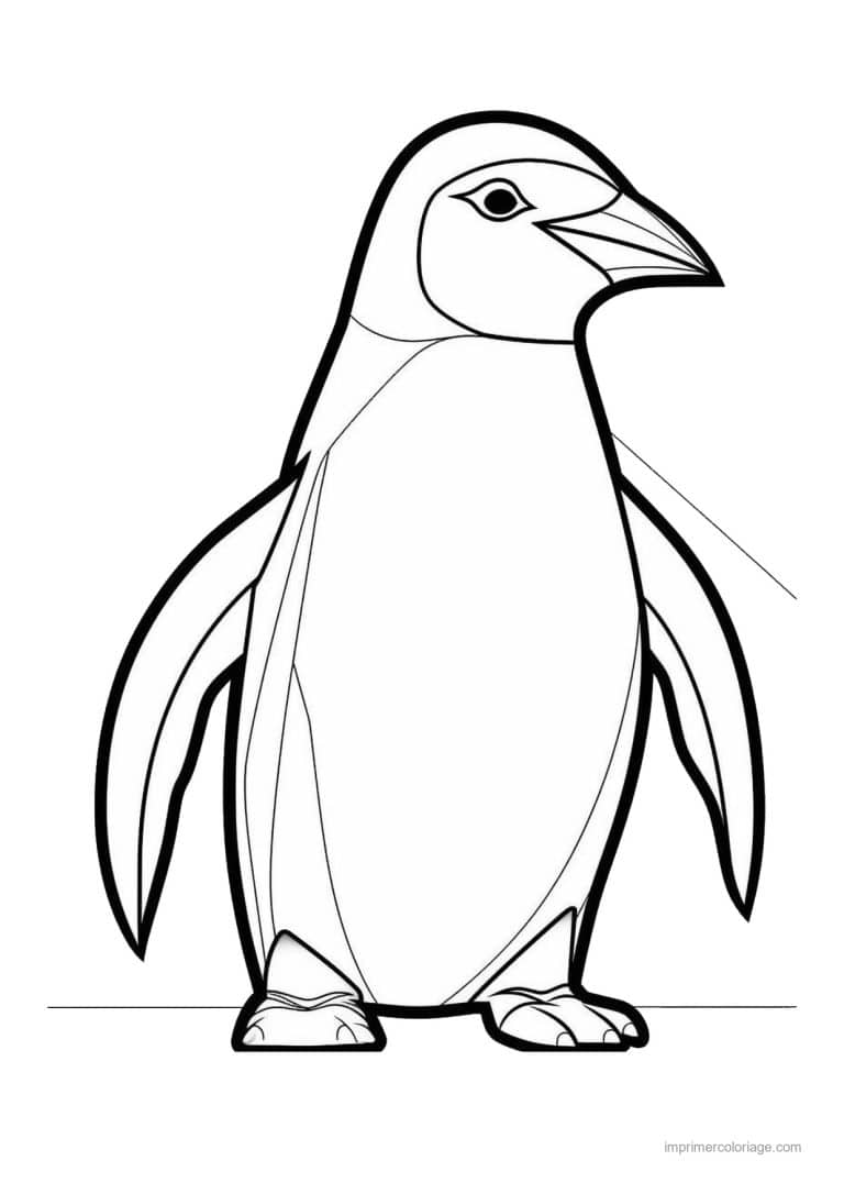 coloriage noel cm2 grand manchot realiste - dessin gratuit &agrave; imprimer