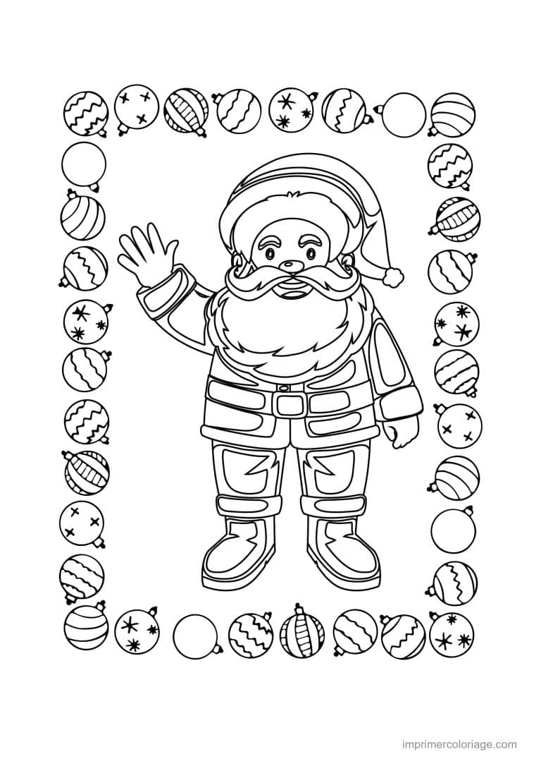 coloriage pere noel 01 - dessin gratuit &agrave; imprimer