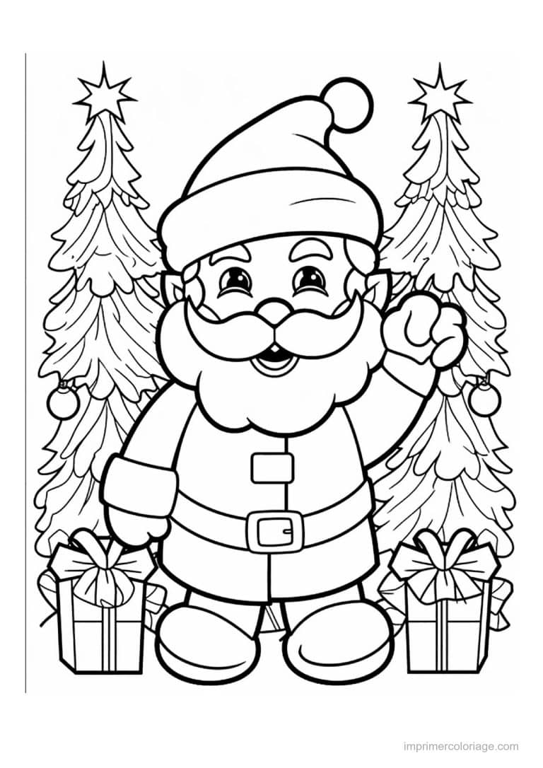 coloriage pere noel 09 - dessin gratuit &agrave; imprimer