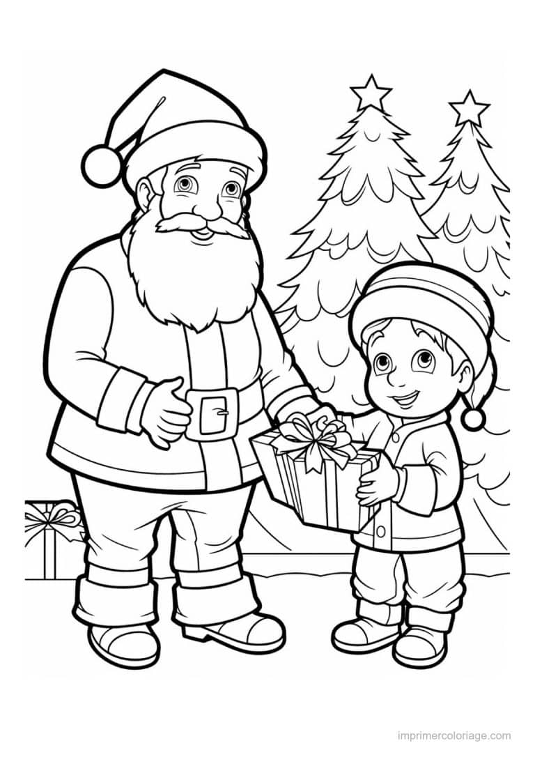 coloriage pere noel 17 - dessin gratuit &agrave; imprimer
