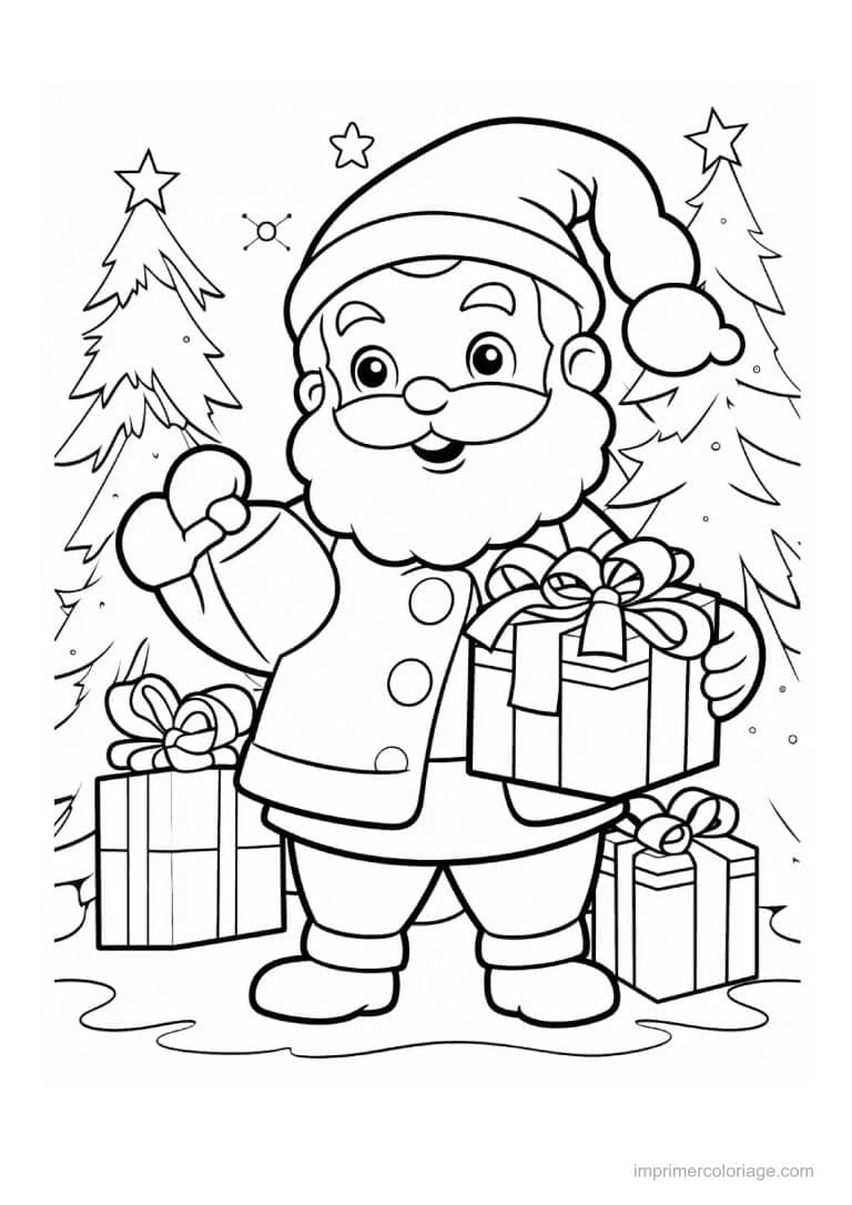 coloriage pere noel 33 - dessin gratuit &agrave; imprimer
