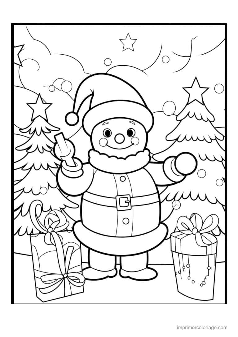 coloriage pere noel 37 - dessin gratuit &agrave; imprimer