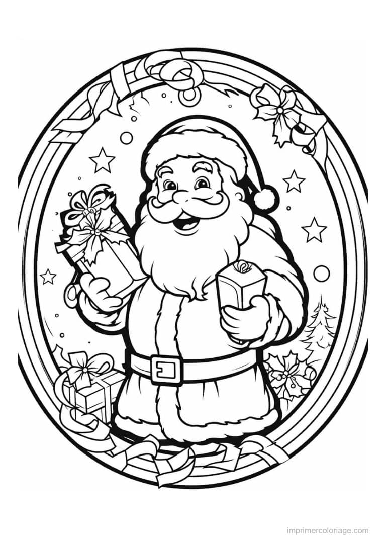 coloriage pere noel 41 - dessin gratuit &agrave; imprimer