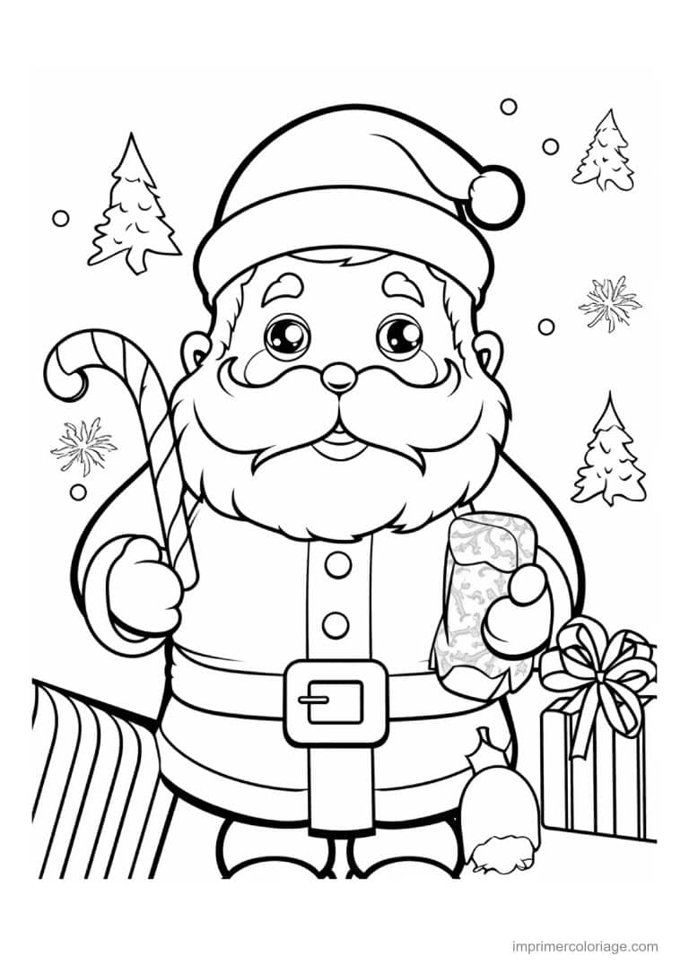 coloriage pere noel 45 - dessin gratuit &agrave; imprimer