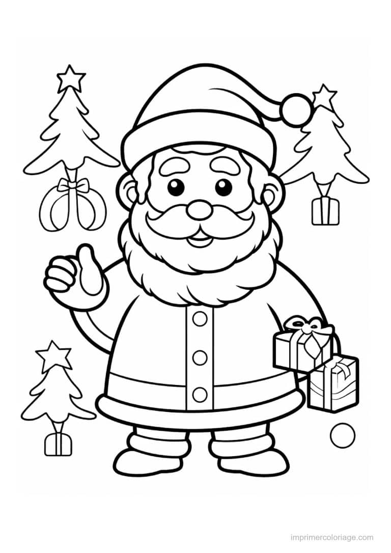 coloriage pere noel 49 - dessin gratuit &agrave; imprimer