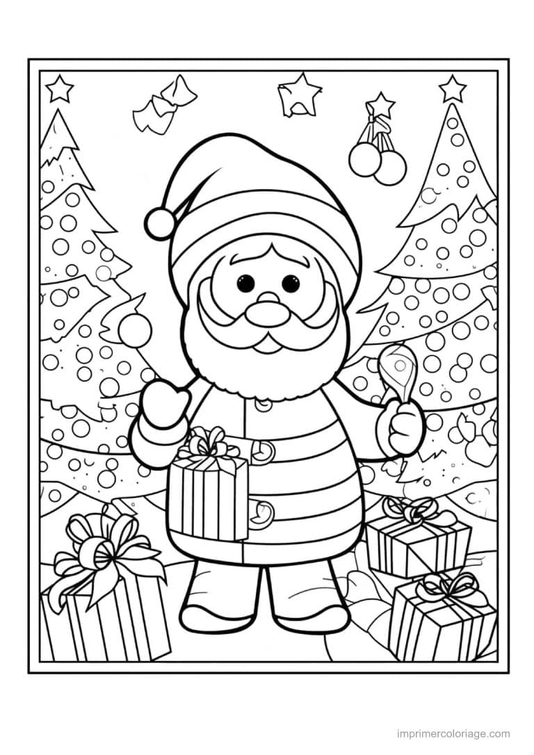 coloriage pere noel 53 - dessin gratuit &agrave; imprimer
