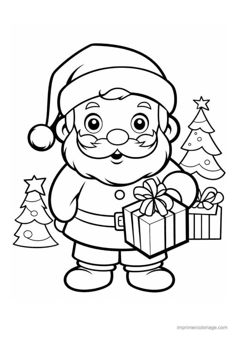 coloriage pere noel 65 - dessin gratuit &agrave; imprimer