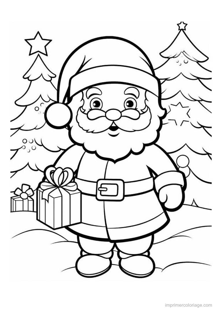 coloriage pere noel 69 - dessin gratuit &agrave; imprimer