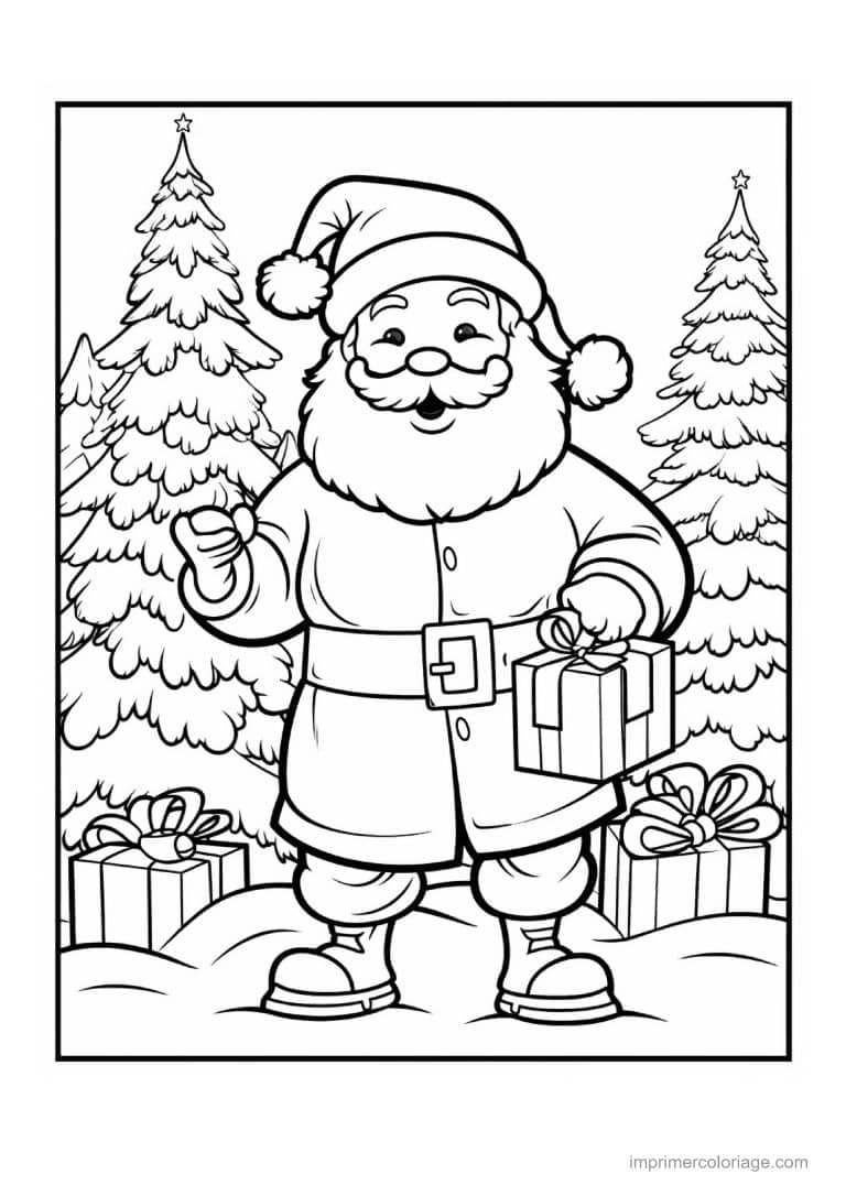 coloriage pere noel 73 - dessin gratuit &agrave; imprimer