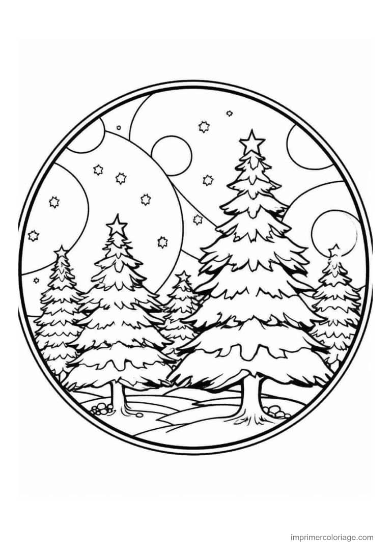 coloriage sapin de noel 13 - dessin gratuit &agrave; imprimer