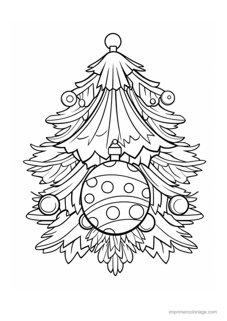 coloriage sapin de noel 29 - dessin gratuit &agrave; imprimer