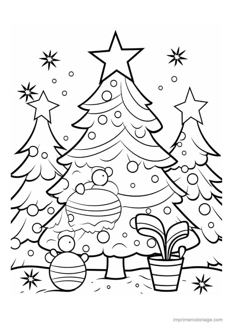 coloriage sapin de noel 33 - dessin gratuit &agrave; imprimer
