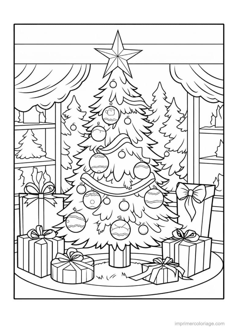 coloriage sapin de noel 53 - dessin gratuit &agrave; imprimer