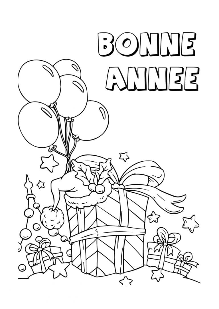 bonne annee10 - dessin gratuit &agrave; imprimer