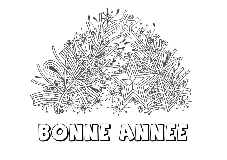bonne annee3 - dessin gratuit &agrave; imprimer