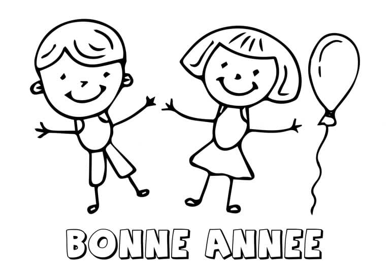 bonne annee4 - dessin gratuit &agrave; imprimer